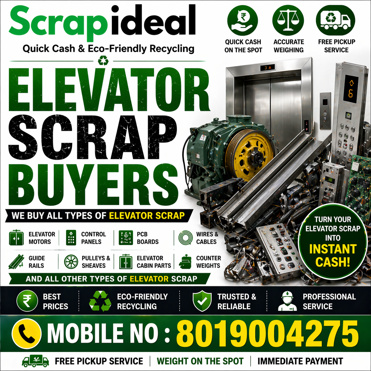 Elevator Scrap Buyers in Hyderabad